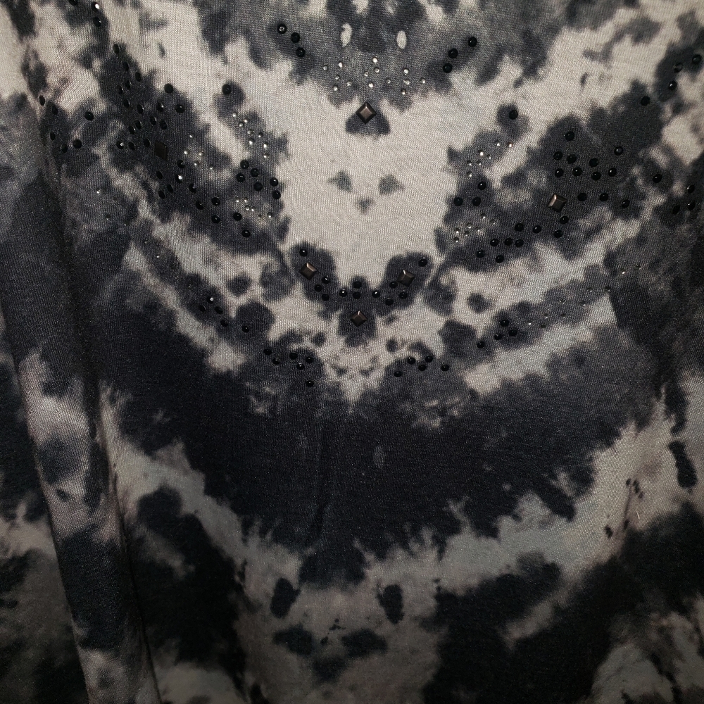 Bleu Woman plus sz 1X Fun Tie dye lace shirt Whimsigoth - Picture 4 of 6